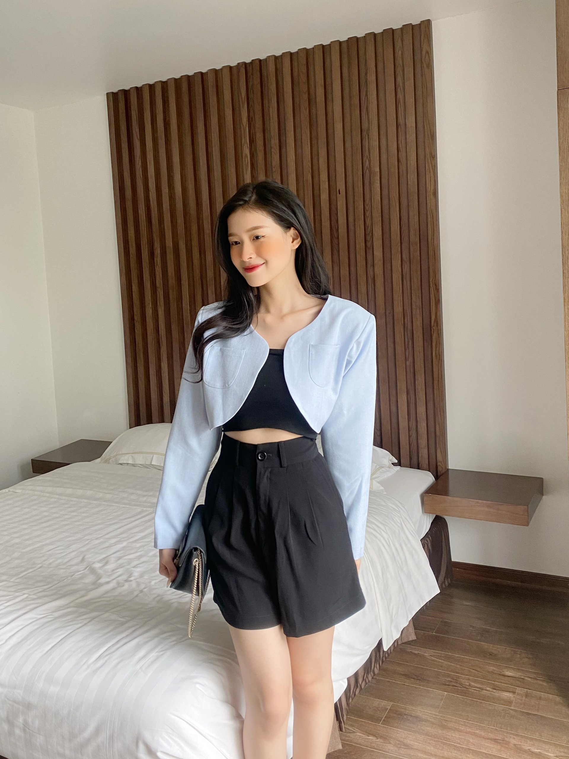 YU CHERRY | Áo Mini Tank Top Blazer YA428