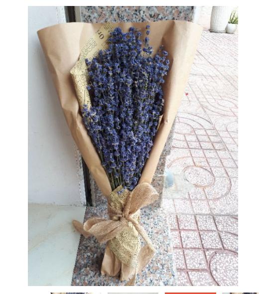 [HCM]Hoa oải hương khô tự nhiên hoa lavender 1 bó 100g tặng kèm túi thơm