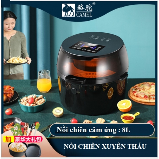 [HCM]Nồi Chiên Không Dầu Camel 8LNồi chiên không dầu camel 8 lít loại bỏ dầu mỡ - tốt cho sức khỏe sản phẩm tốt với chất lượng cao. Bảo hành 1 đổi 1