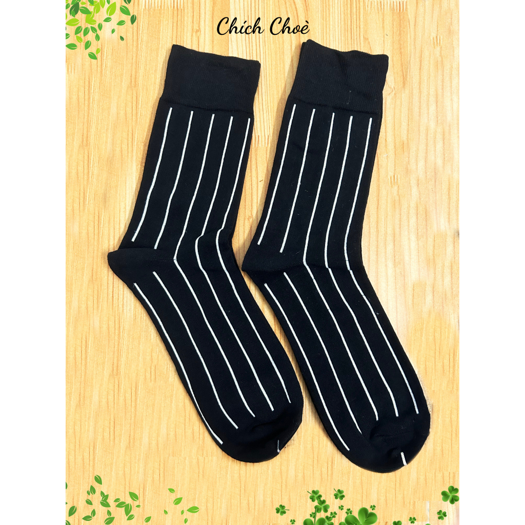 Tất vớ nam công sở cổ cao cao cấp chất liệu coton 100% mềm mại thoáng khí