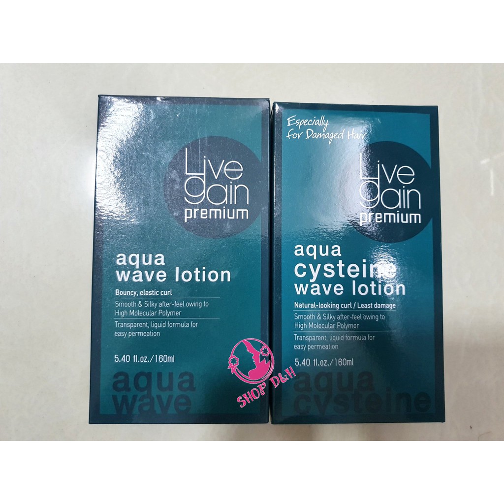 Thuốc Uốn Tóc Livegain Premium Aqua (Cysteine Wave Lotion + Wave Lotion)| - Aqua Cysteine Wave Lotion