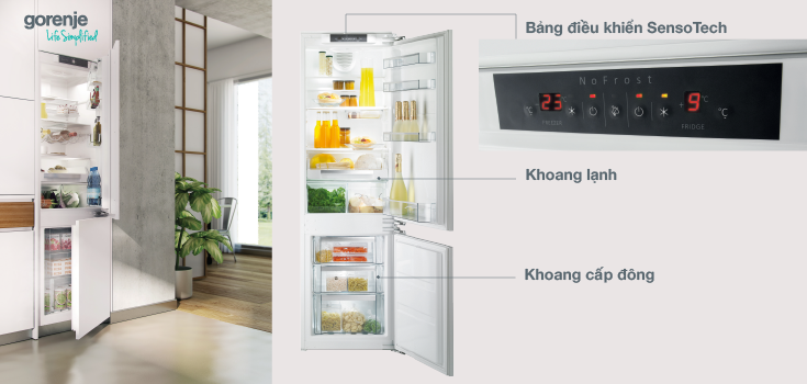 Tủ lạnh âm tủ Gorenje NRKI 4181LW (Trắng)