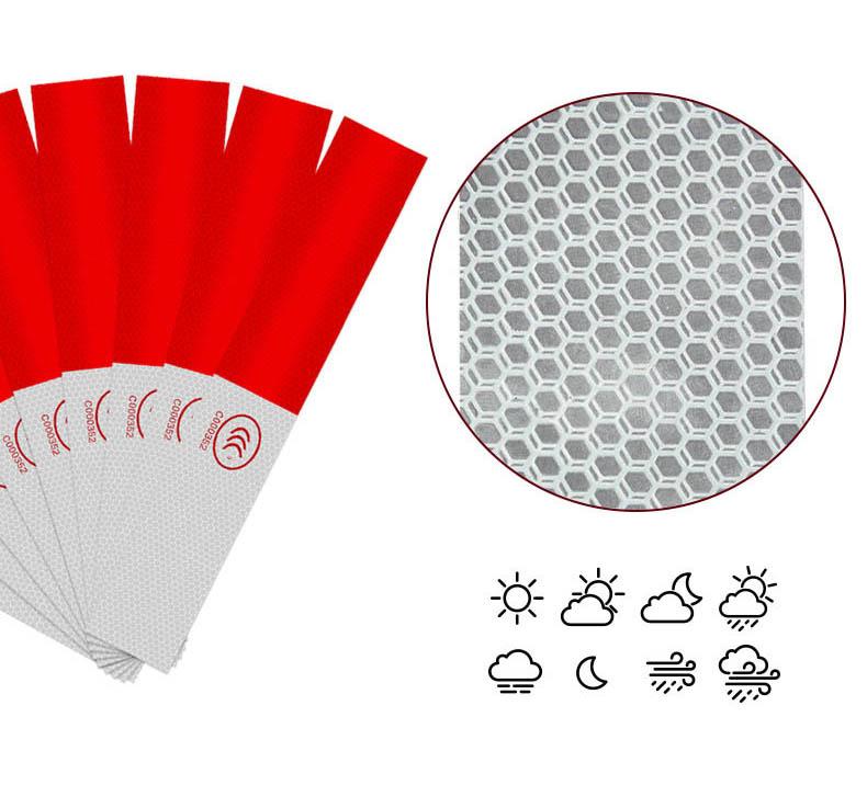 Combo 10 Miếng Dán Phản Quang Cảnh Báo Nguy Hiểm - Decal Báo Hiệu Cho Xe Hơi, Xe Tải (Đỏ Trắng)