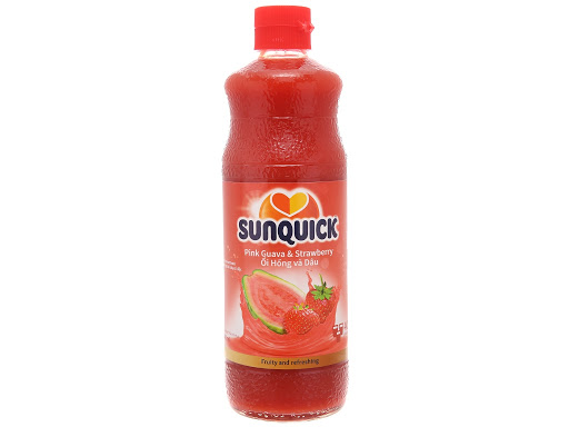 SUNQUICK NƯỚC ÉP TRÁI CÂY VỊ ỔI VÀ DÂU 700ML