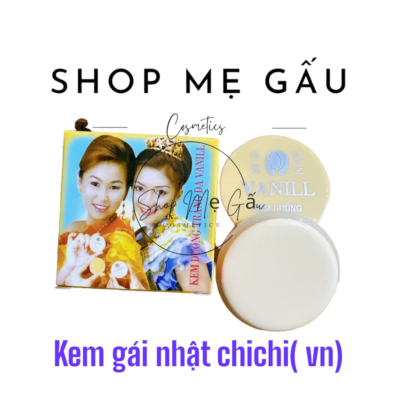 Kem dưỡng trắng da vanill cô gái nhật 22g