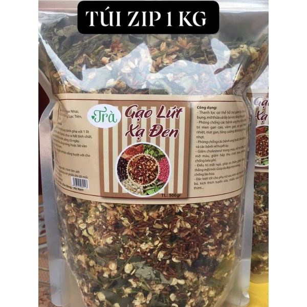 Trà gạo lứt xạ đen - túi zip 1kg