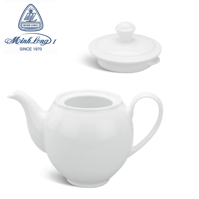 Bình trà gốm sứ minh long Bình trà 0.5 L - Camellia - Trắng