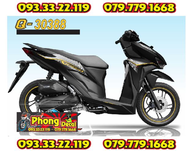 Tem Rời Vario 150 Dán Xe Đen Đời 2018 - Ms 30388