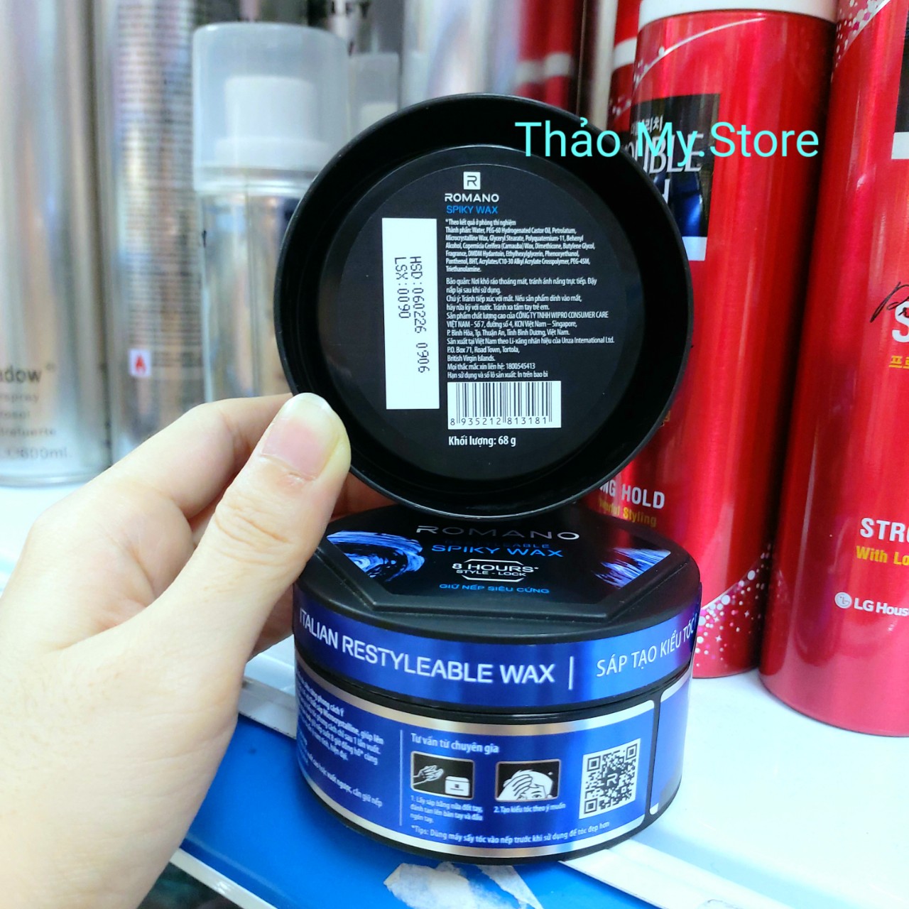 Wax vuốt tóc - Sáp tạo kiểu Romano 68g