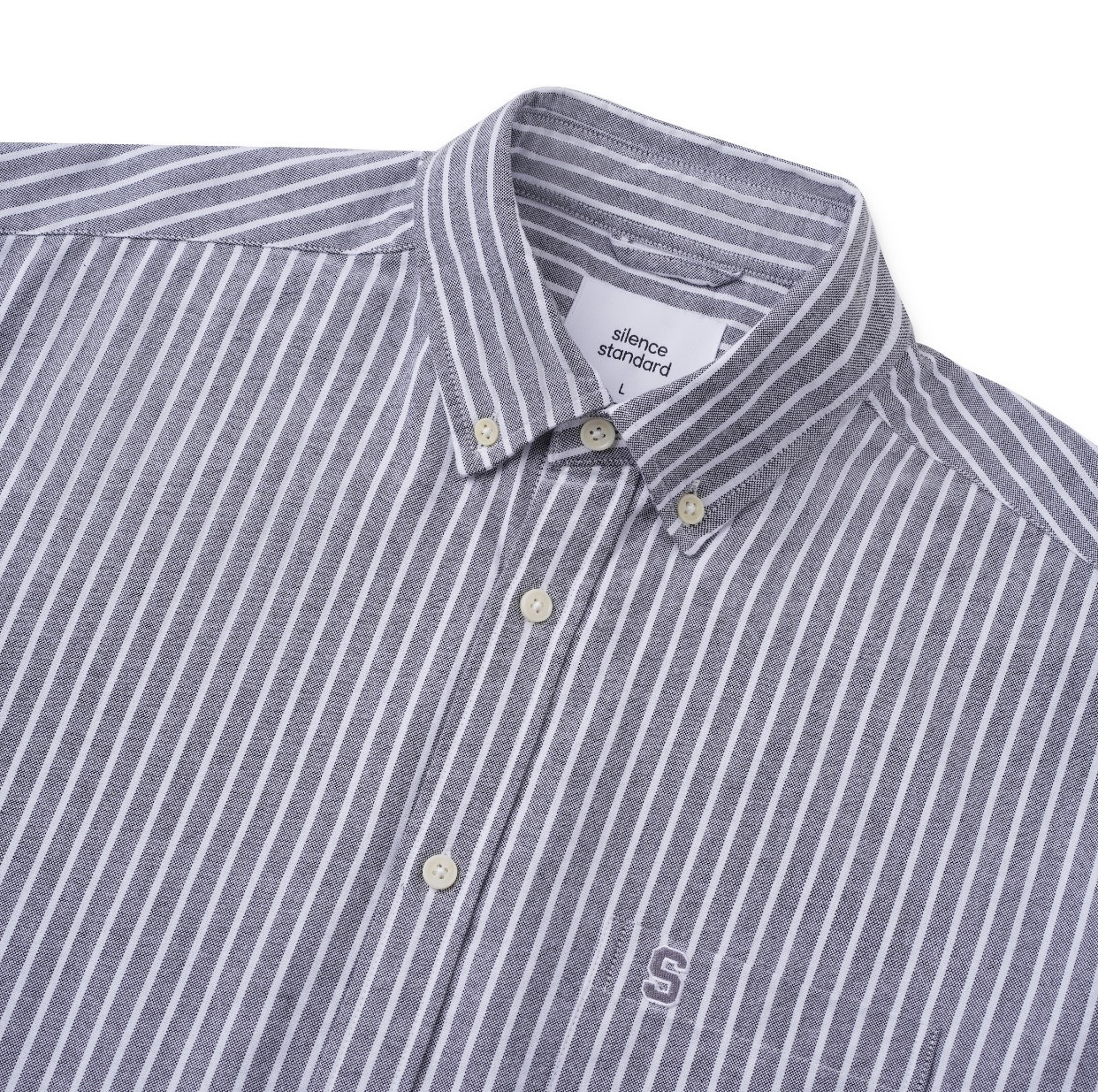Áo sơ mi Silencestandard  Eco Oxford Logo S/ Stripe [SO15]