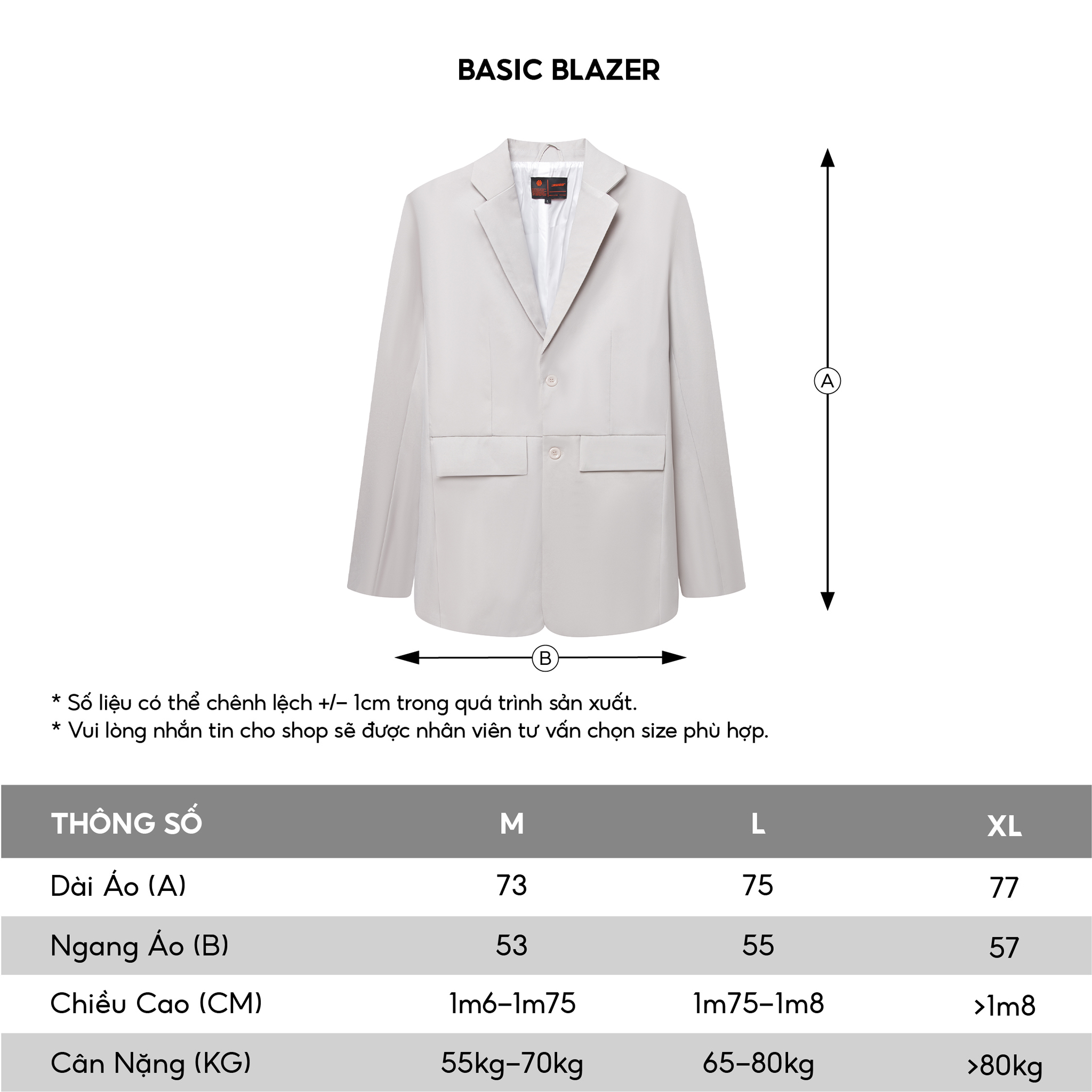 Áo khoác blazer trơn form rộng Basic Blazer HUGU chất vải cao cấp chuẩn form