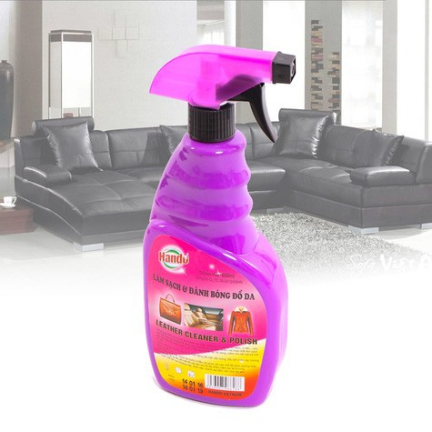 Chai xịt làm sạch và đánh bóng đồ da Hando 600ml