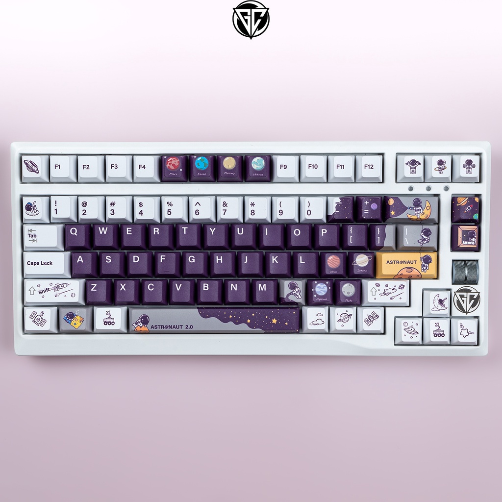 Keycap astronaut v2 137 nút bàn phím cơ thick pbt in dyesub
