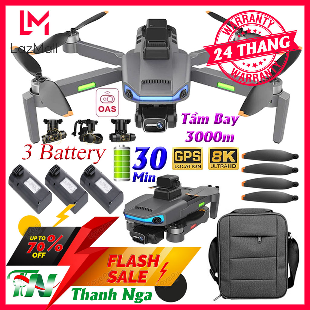 Tặng Balo Máy bay flycam camera 4k 8k AE3 Pro Max