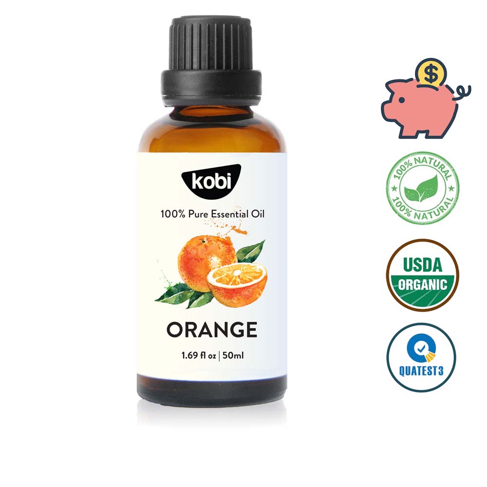 Tinh dầu thiên nhiên Cam Ngọt Orange essential oil Kobi giúp thơm phòng, chống trầm cảm, kích thích miễn dịch - 50ml