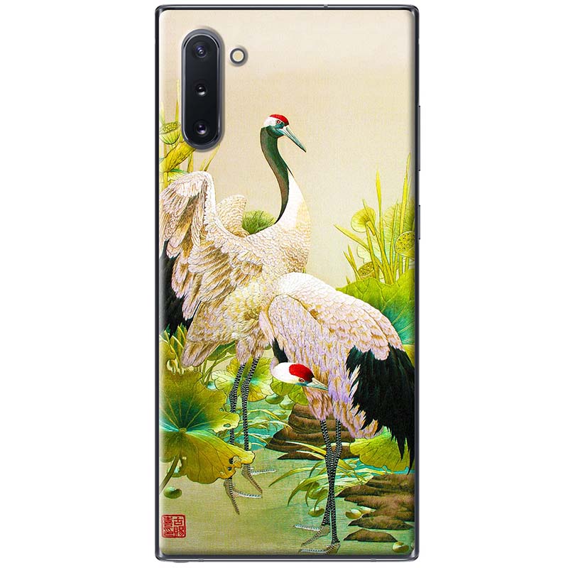 Ốp lưng dành cho samsung galaxy note 10, note 10 plus, note 10 lite, note 20, note 20 ultra mẫu chim hạc