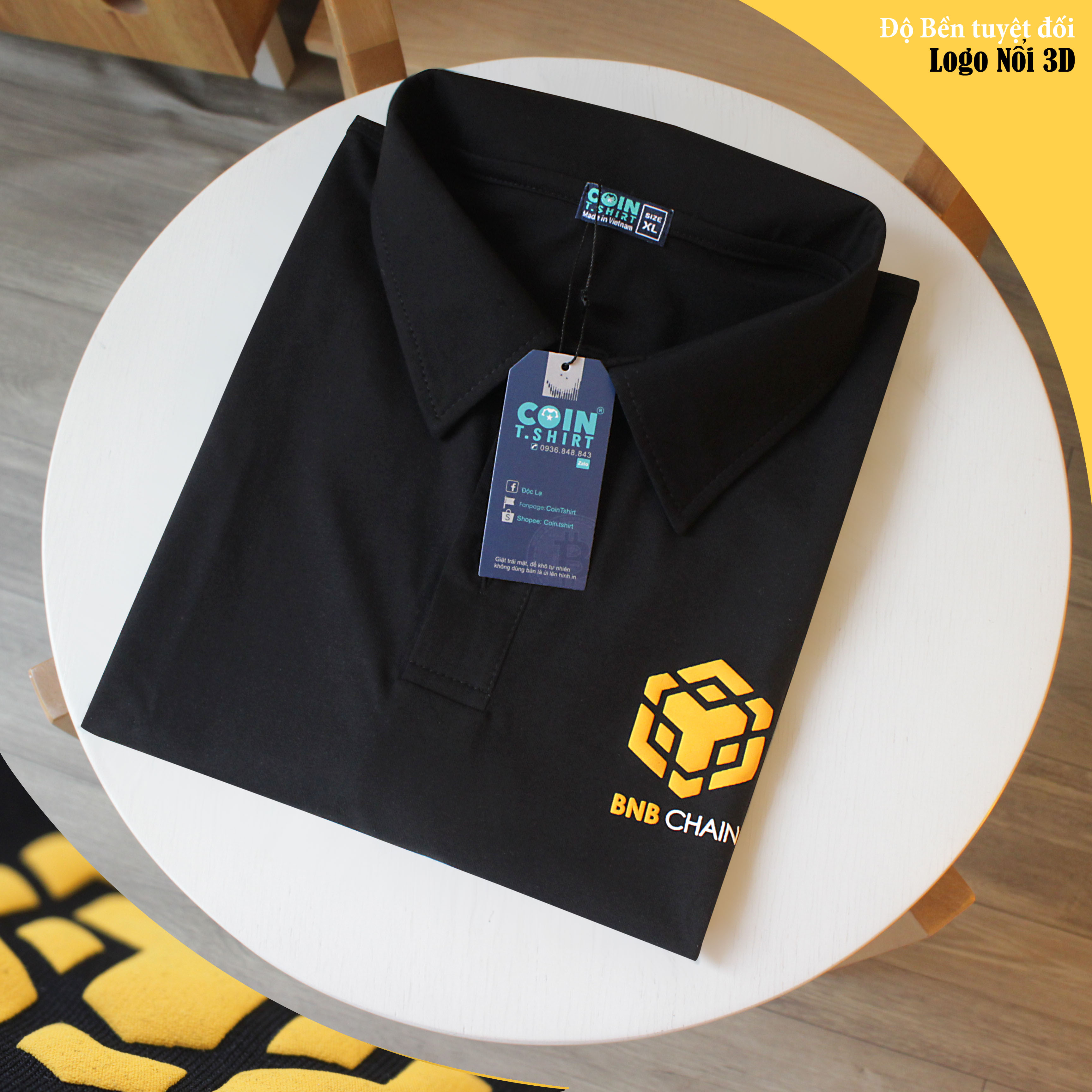 Áo Polo cao cấp BNB Chain, Binance, Bitcoin, Cointshirt