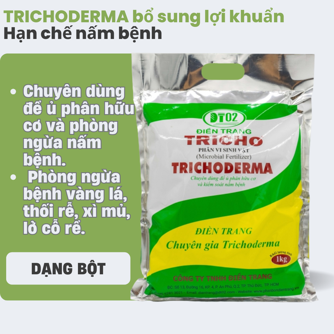 100g trichoderma (dạng chiết) phòng trừ nấm bệnh, ủ phân