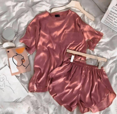 Bộ ngủ lụa ngọc trai Nacy cao cấp ⚡️FREE SHIP⚡️bộ đùi lụa