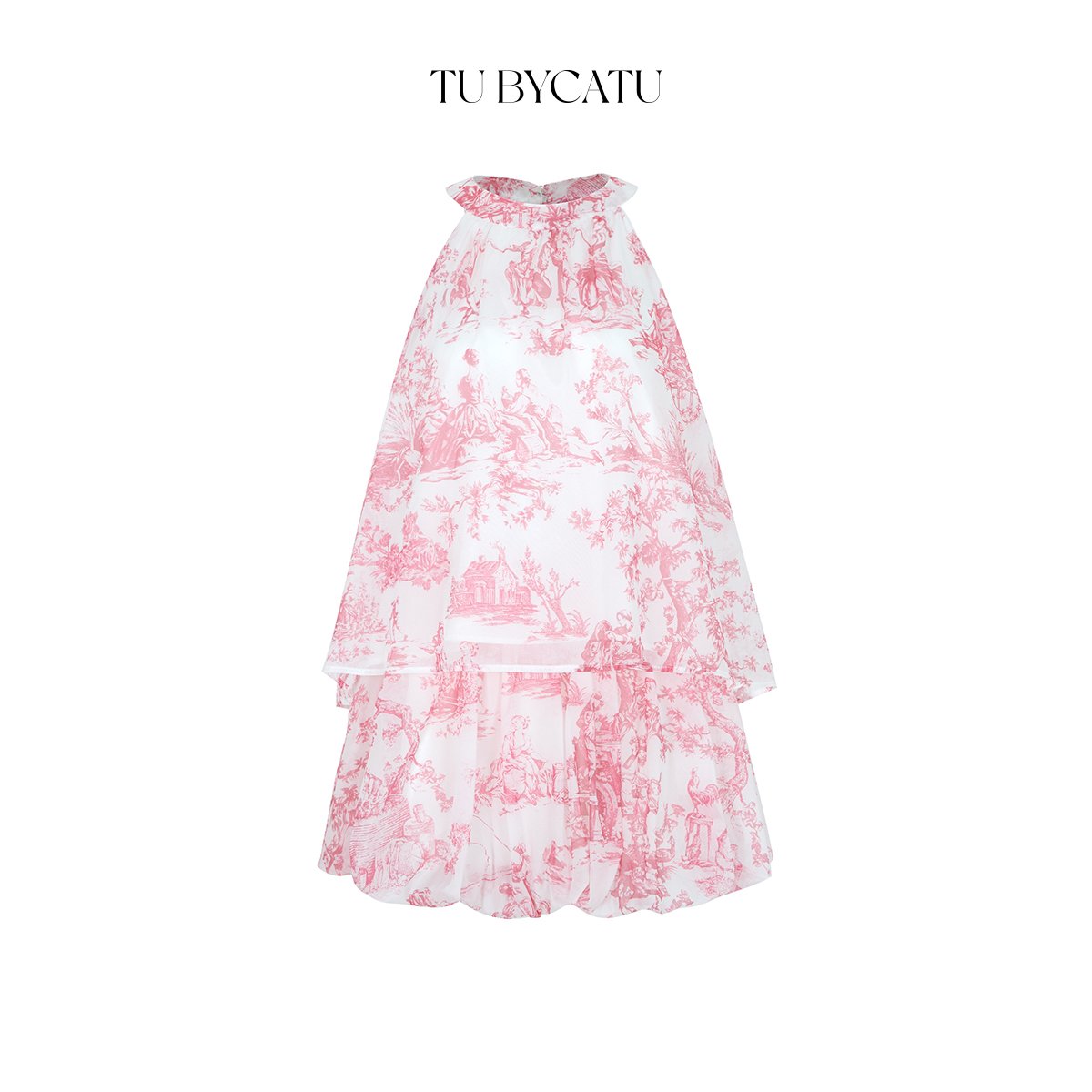 TUBYCATU | Set áo yếm và quần pattern pink/ blue