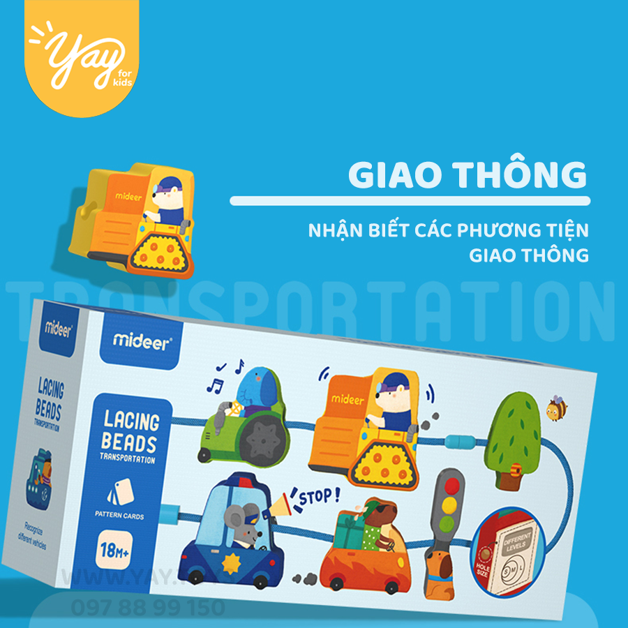 [3 chủ đề] Trò Chơi Xâu Hạt Gỗ Cho Bé 18m+