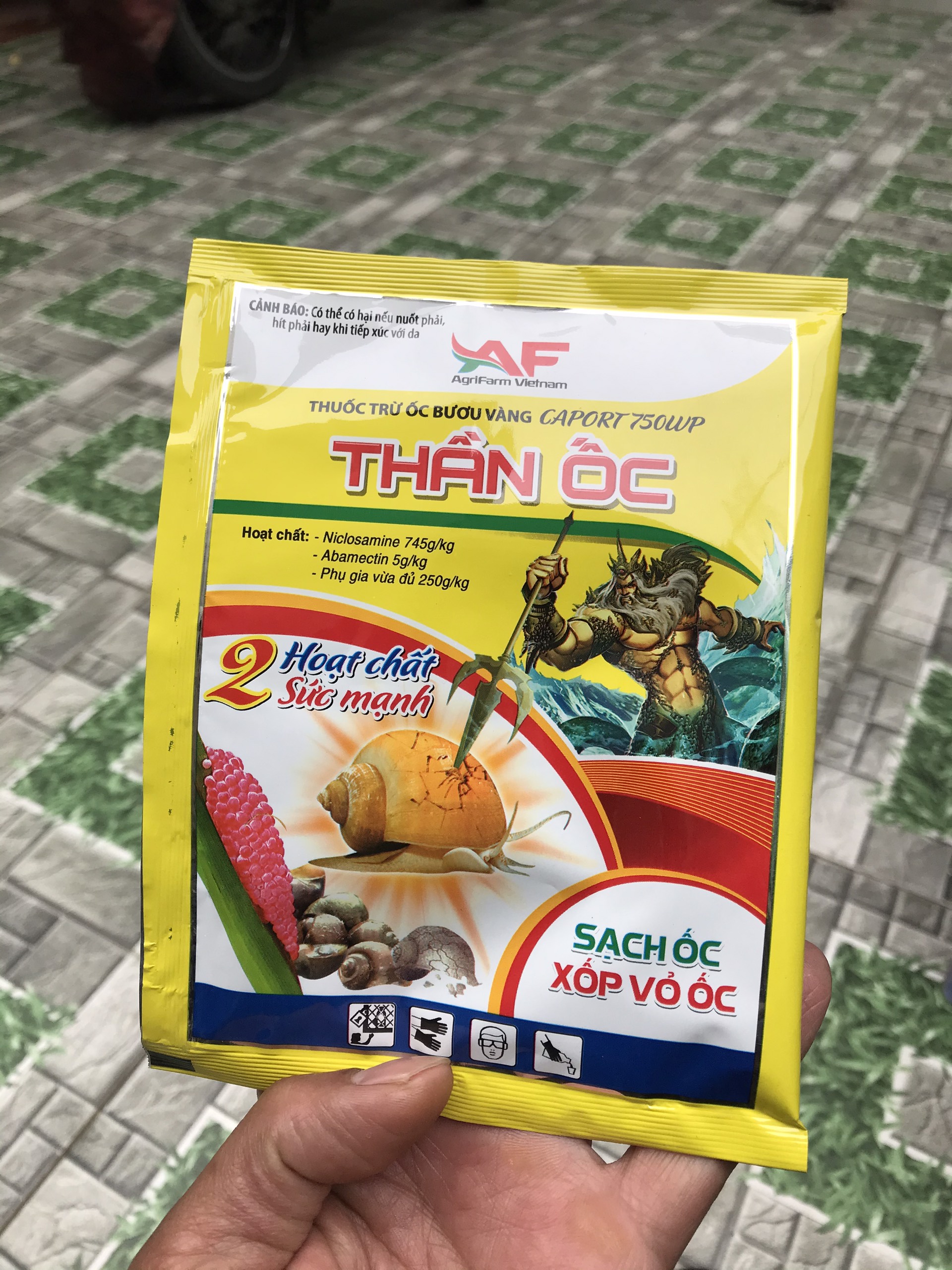 thuốc trừ ốc sên dạng bột hòa nước phun, gói 18g