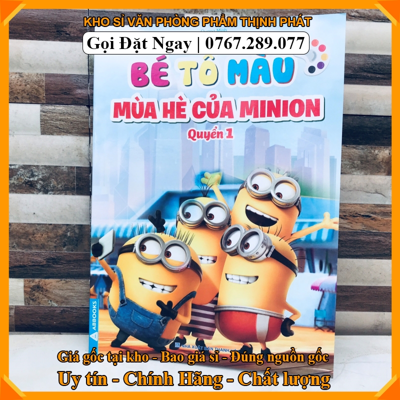 BÉ TÔ MÀU MINION  4 QUYỂN