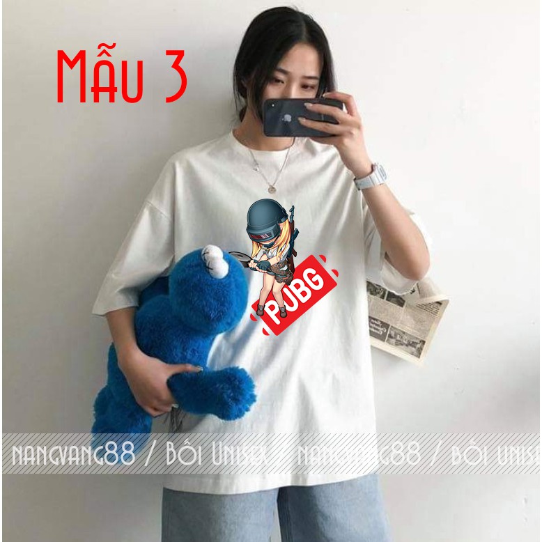 Áo Thun Nam nữ [ PUBG CHIBI Dễ Thương ] Unisex Tay Lỡ