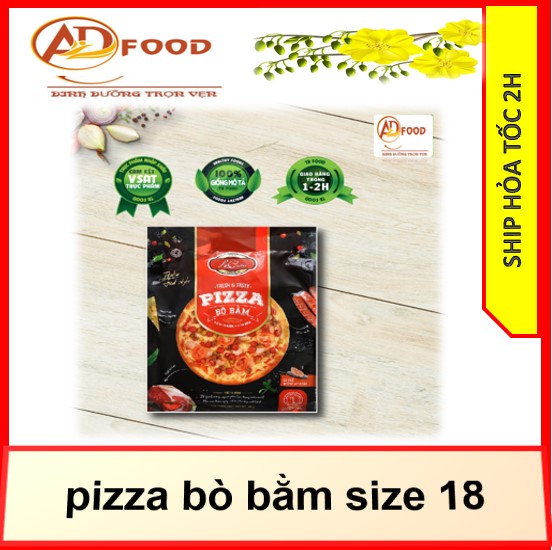 Pizza bò bằm size 15 gói 140g