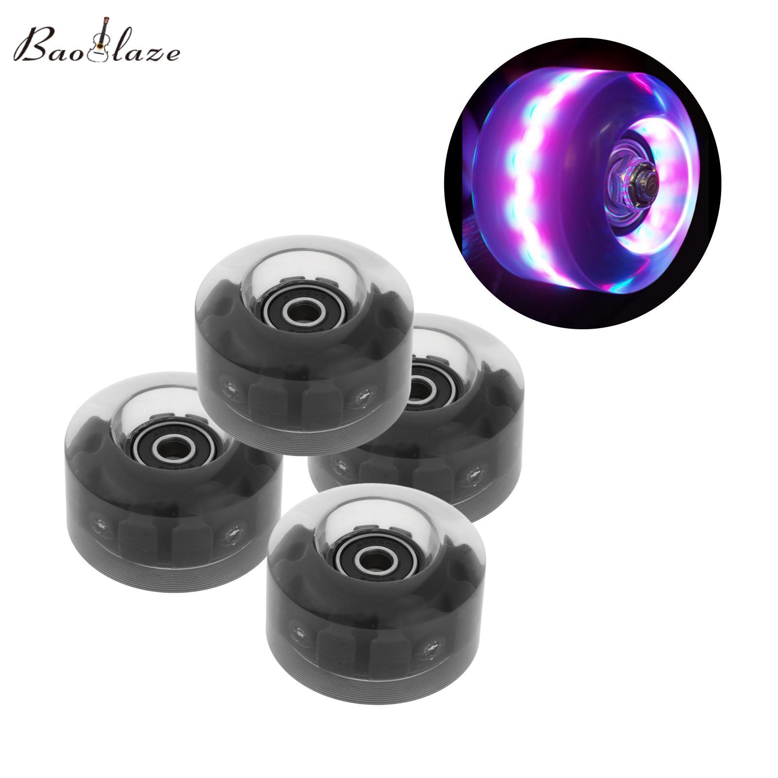Bộ 4 baoblaze, bánh xe trượt patin bốn bánh phát sáng với vòng bi, lắp đặt-bánh xe trượt patin bốn bánh 32x58mm cho người lớn trẻ em