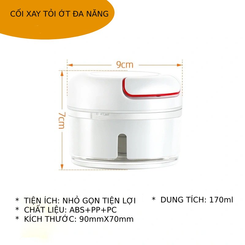 Cối Xay Tỏi Ớt Đa Năng Mini