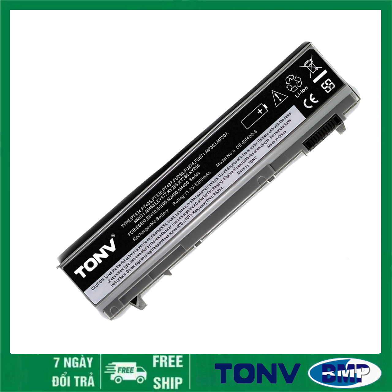 [HCM]PIN Tonv Dell Latitude E6400 E6500 E6410 M6400 5.200mAh
