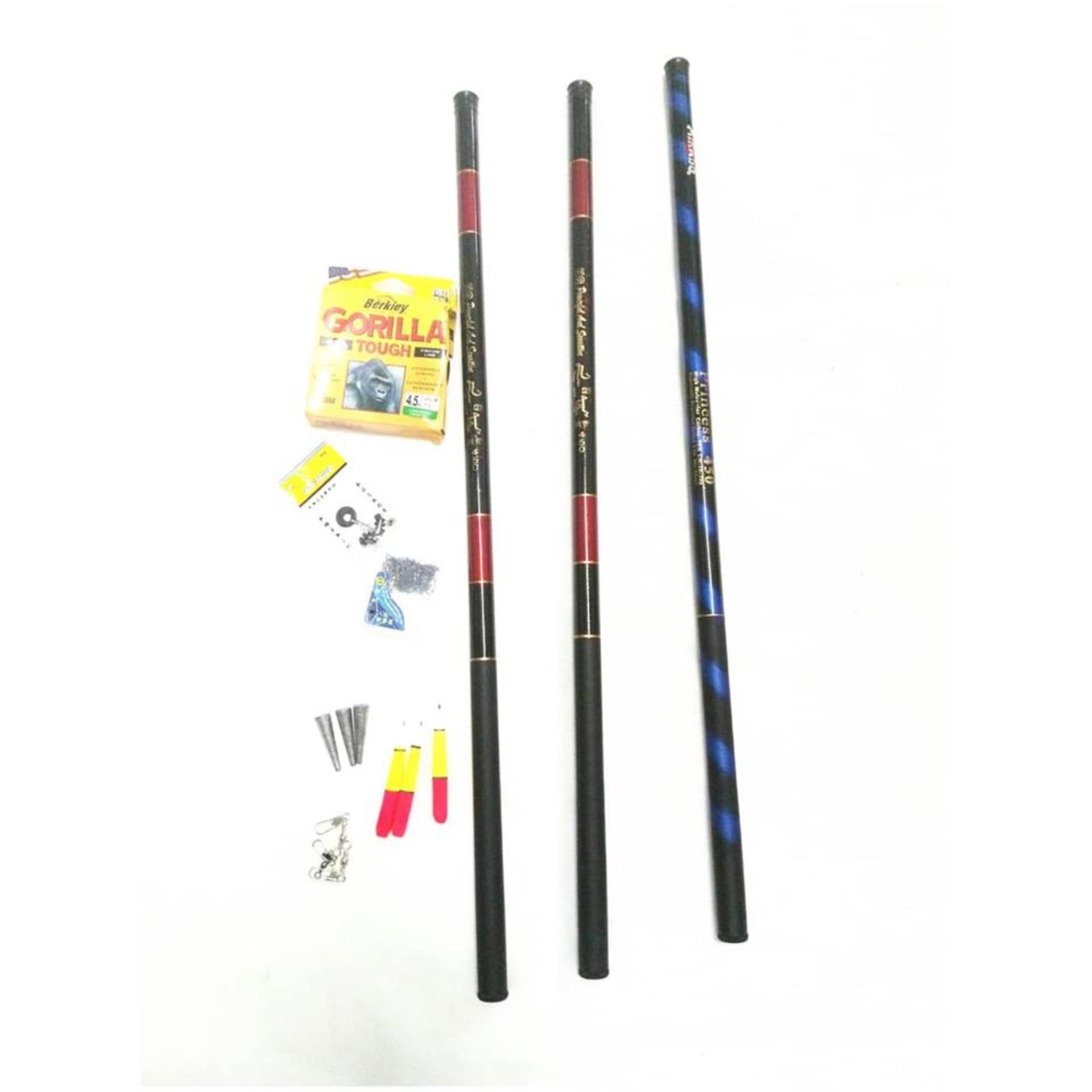 Bộ 3 Cần Câu Tay 3m6 Phụ Kiện