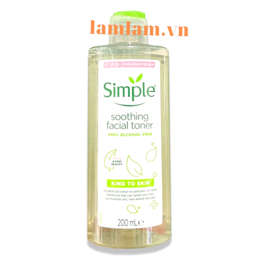 Nước hoa hồng Simple Soothing Facial Toner 200ml