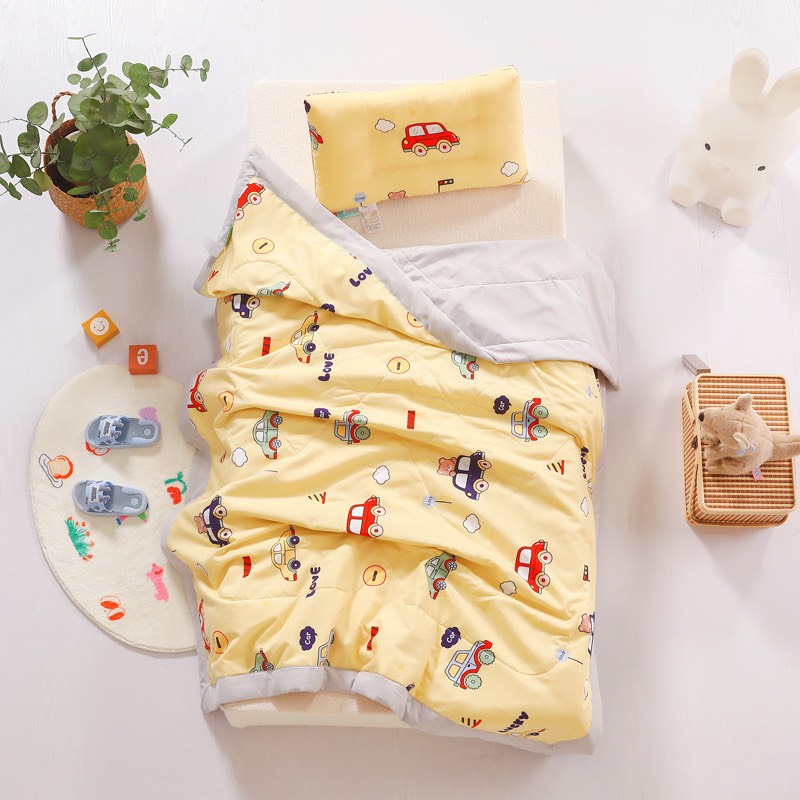 Chăn cotton trần bông mỏng cho bé - Kích thước 120-150cm