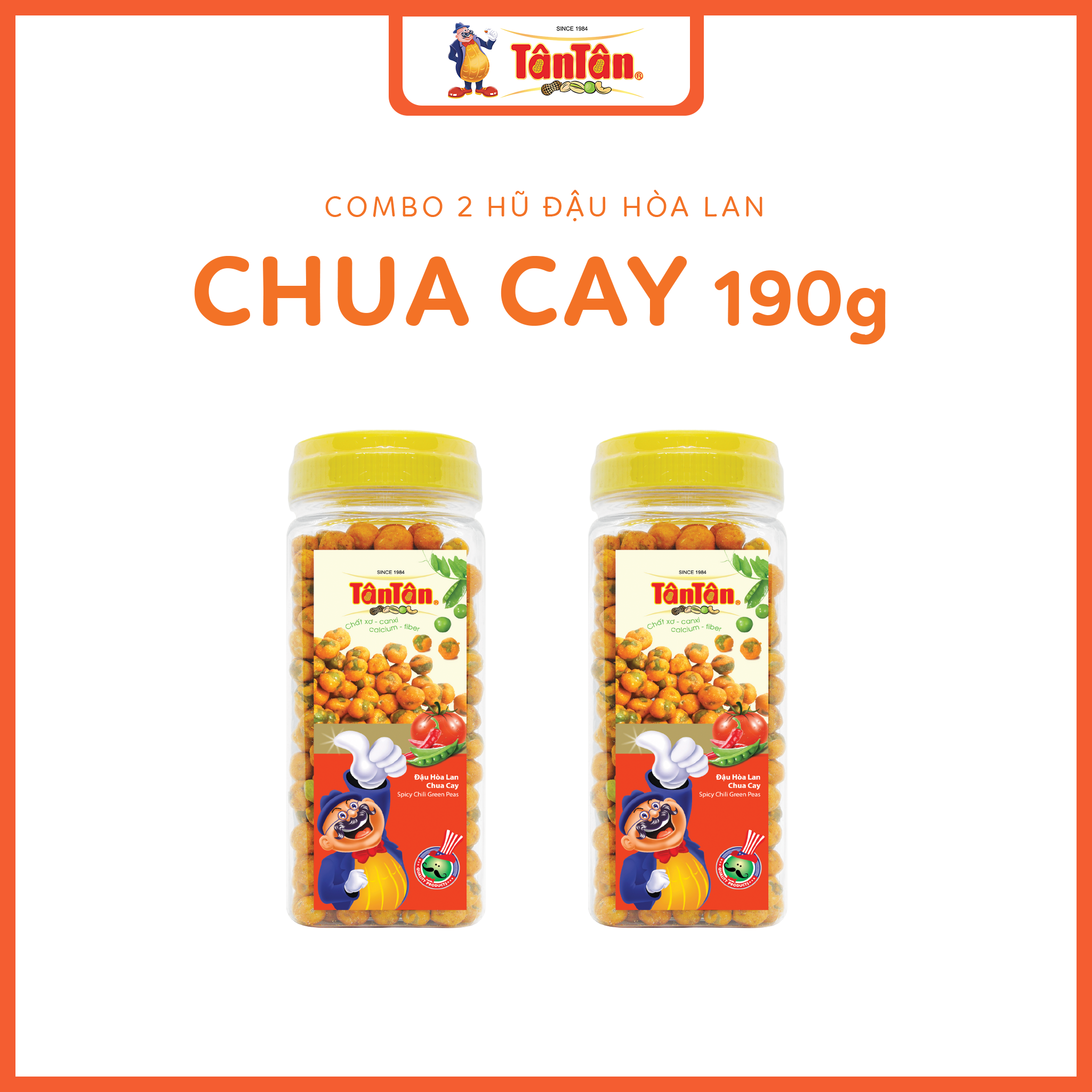 Combo 2 hũ Đậu Hòa Lan Chua cay (190g/hũ)