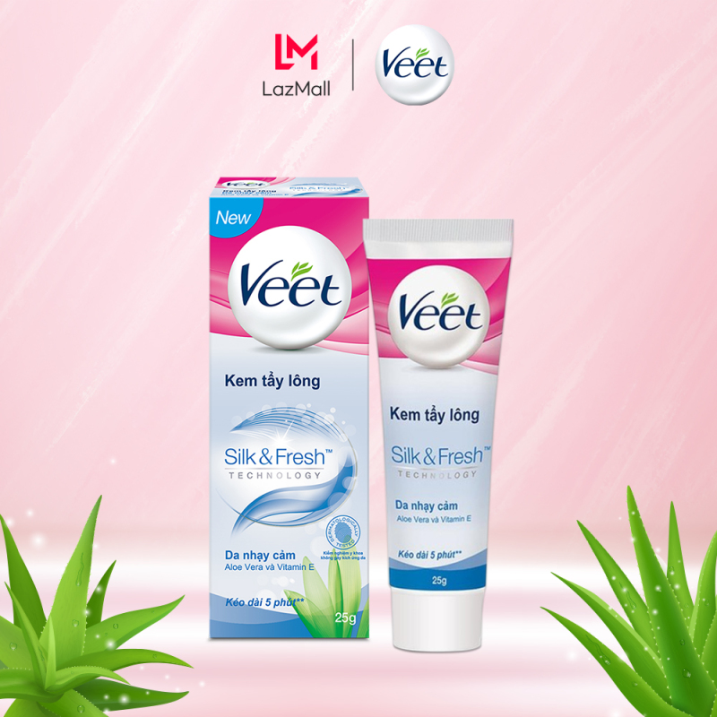 Kem tẩy lông cho da nhạy cảm Veet Silk Fresh 25g