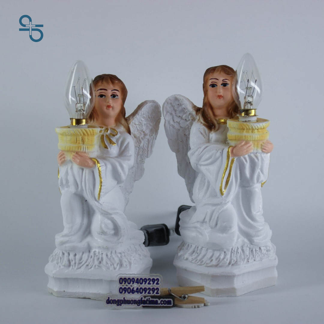 Thiên Thần Cầm Đèn - Đèn Thờ Công Giáo 15cm