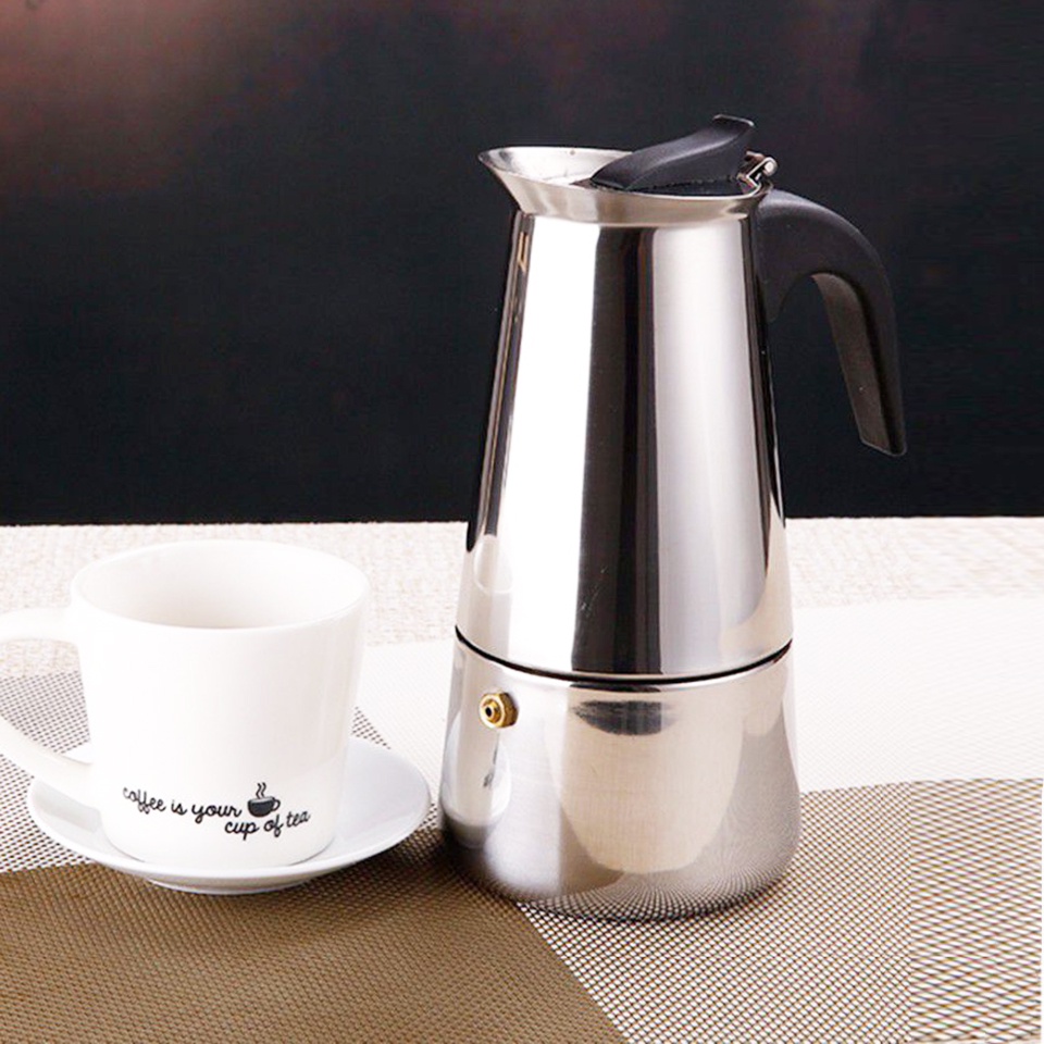 Ấm pha cà phê Moka Express Inox | 2 cup, 4 cup, 6 cup và 9 cup