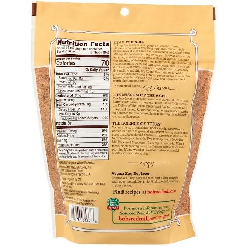 Bột hạt lanh hữu cơ Bobs Red Mill 453g