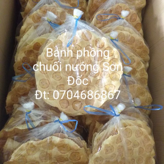 Bánh phồng chuối nướng Sơn Đốc(6 cái bánh chưa nướng)
