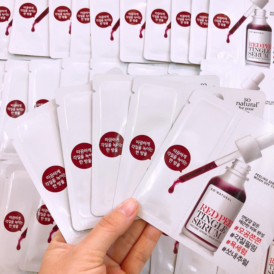 [HCM](Hộp 5 miếng) Sample Red Peel Tingle Serum 2.5ml - Peel da không bong tróc