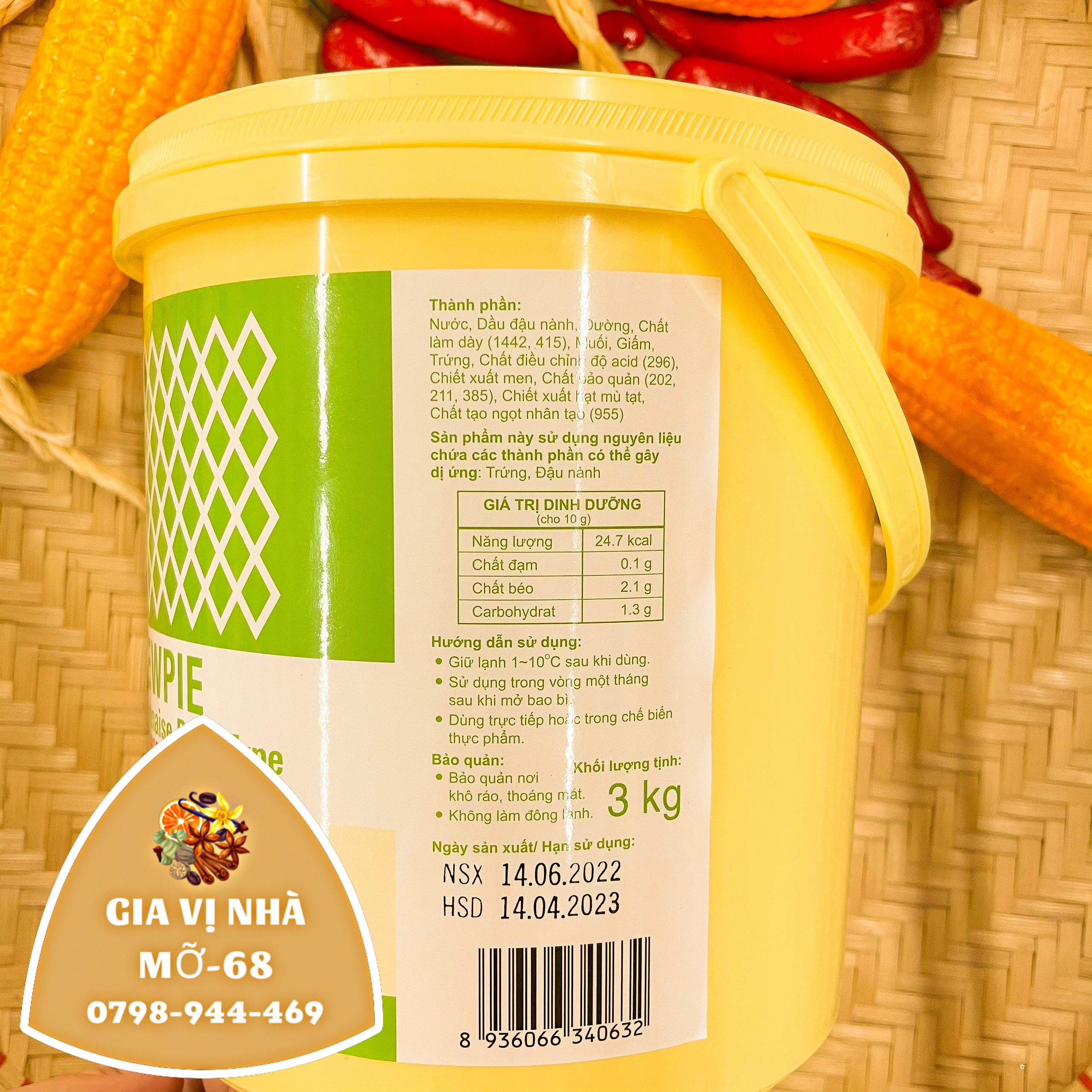 SỐT MAYONNAISE BASA HORECA 3KG KEWPIE
