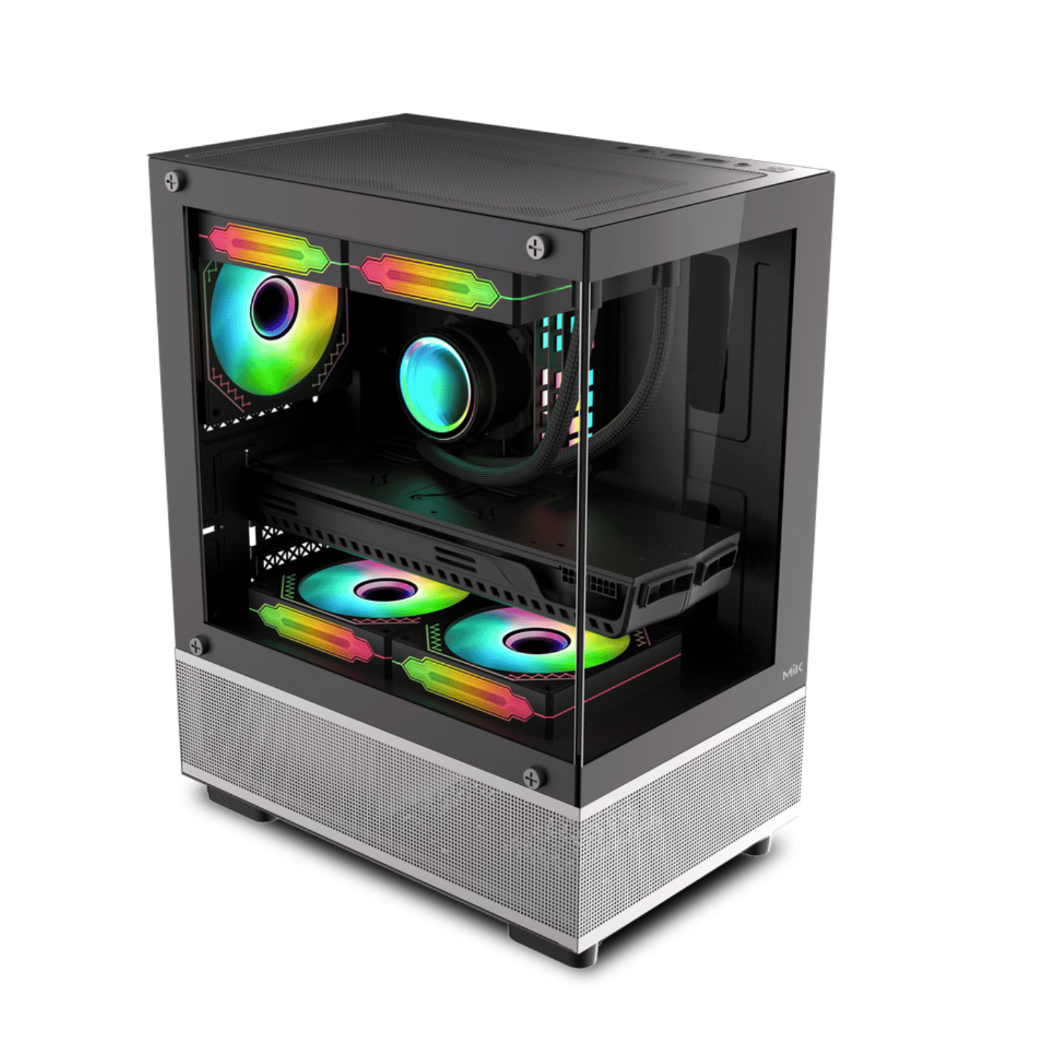 VỎ CASE MIK AETHER BLACK / WHITE (MATX/MID TOWER/MÀU ĐEN) MỚI BH 24T