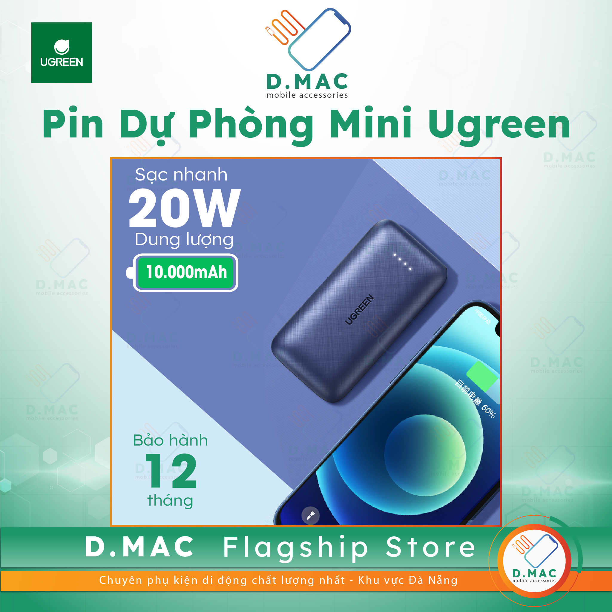 Pin Dự Phòng Ugreen Mini 20w 10.000mAh  Ver 2021