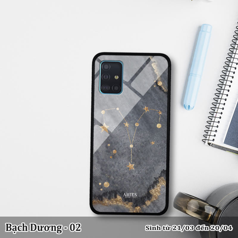 Ốp kính samsung a71 in cung hoàng đạo
