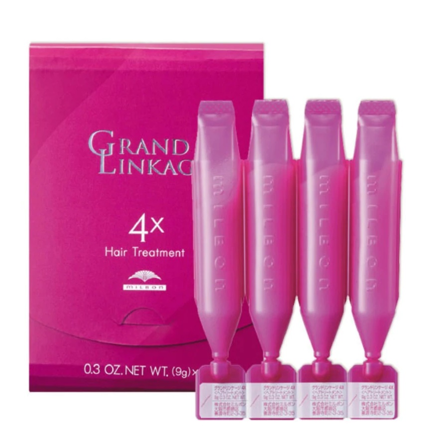 Vỉ kem ủ tóc milbon grand linkage suôn mềm mượt tại nhà new 9g*4