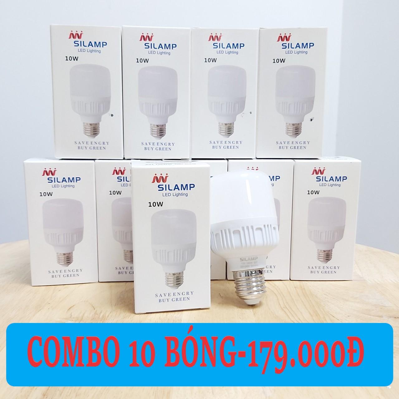 Combo bóng đèn led búp 10W Silamp