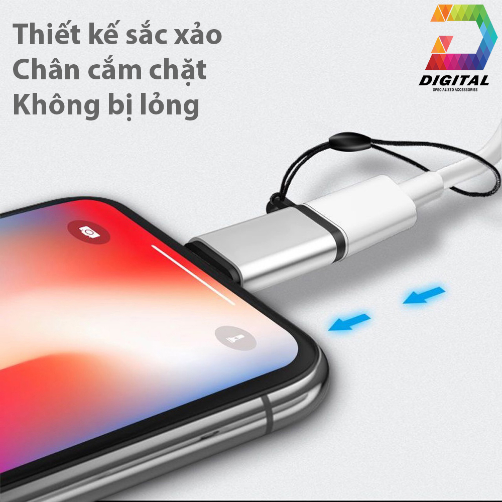 Đầu Chuyển Đổi Cổng Type C Ra Lightning ( type-c to lightning )