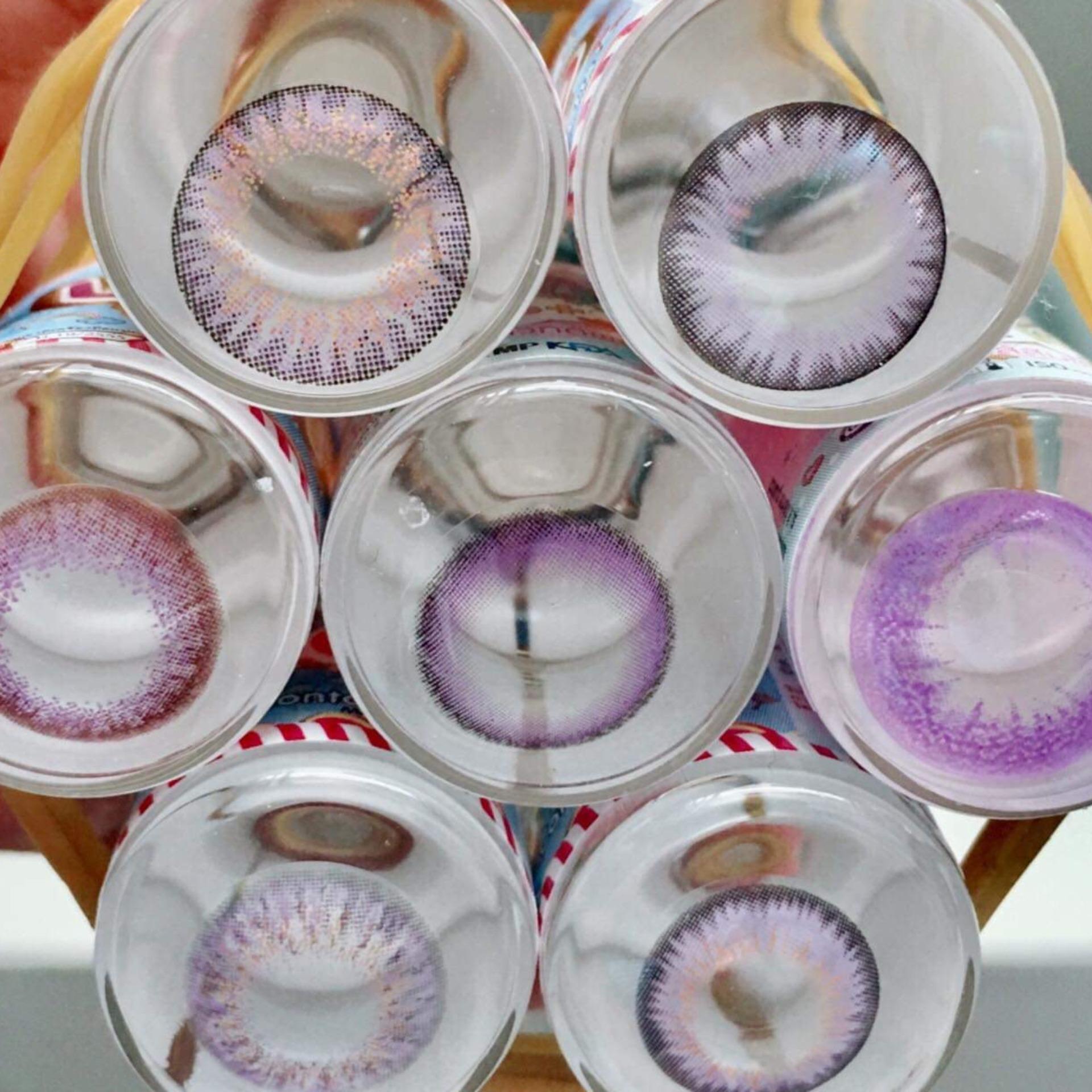 [HCM]LENS MÀU TÍM KHÔNG ĐỘ